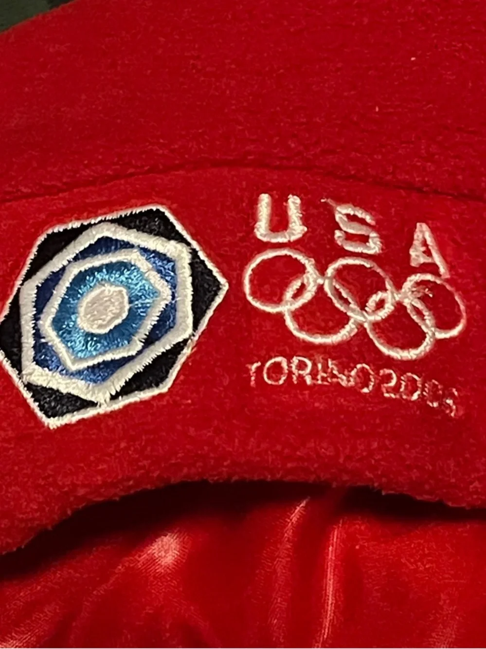 Team USA beret from the 2006 Torino Winter Olympics embroidery